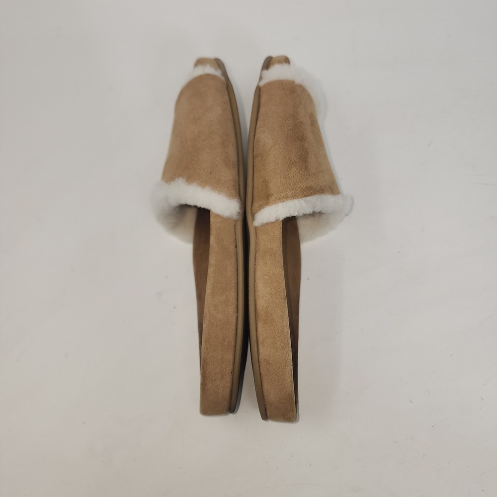 Beek Gallito Shearling Slide Sandals Women Sz 8 Tan Suede Faux Fur Flat Shoes - Picture 7 of 10